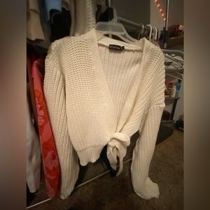 PLT cream knitted sweater